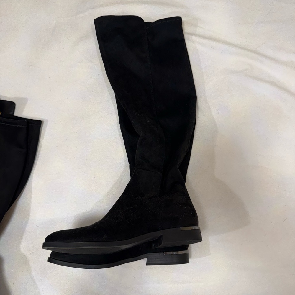 Black Knee-High Boots Nine West Wide Calf